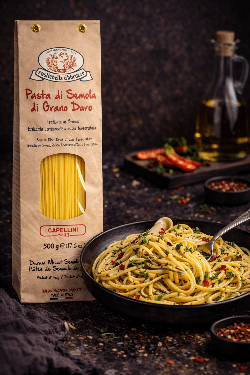 Capellini Pasta di Semola di Grano Duro - Godimento.at
