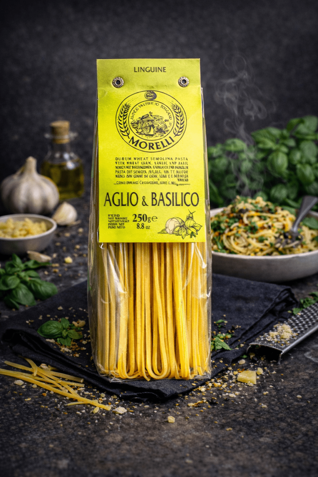 Linguine Knoblauch & Basilikum - Godimento.at