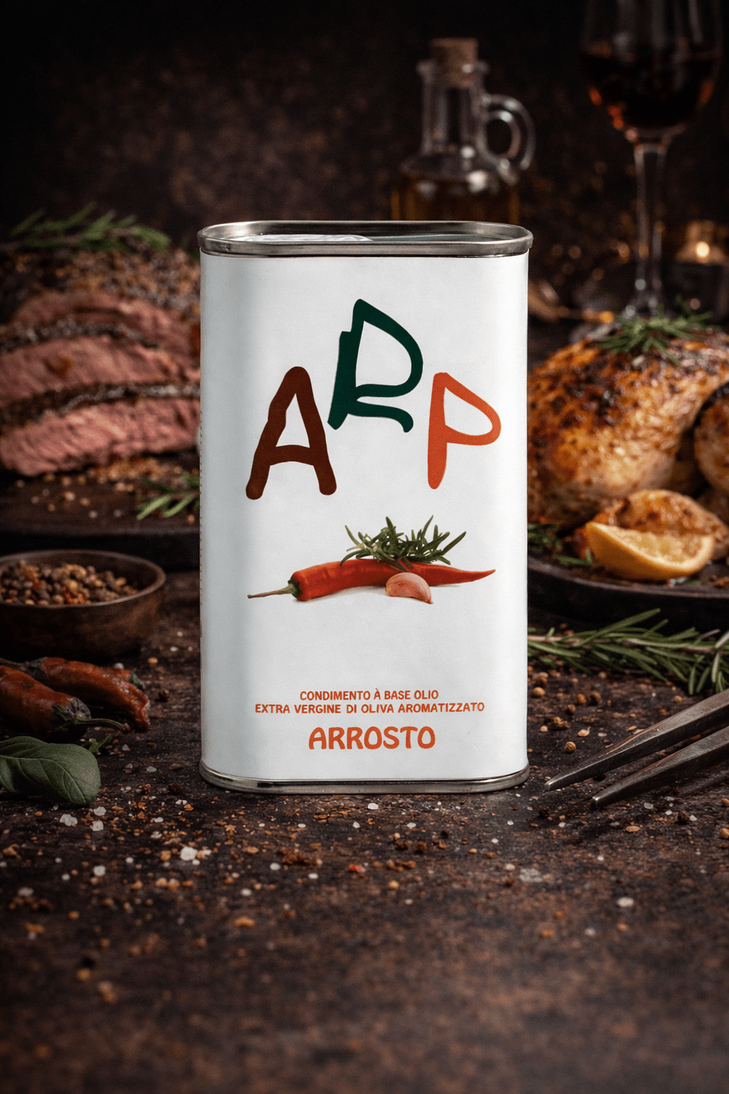 Mediterrane Kräuter auf Olivenöl - Aglio - Rosmarin - Peperoncino - Godimento.at