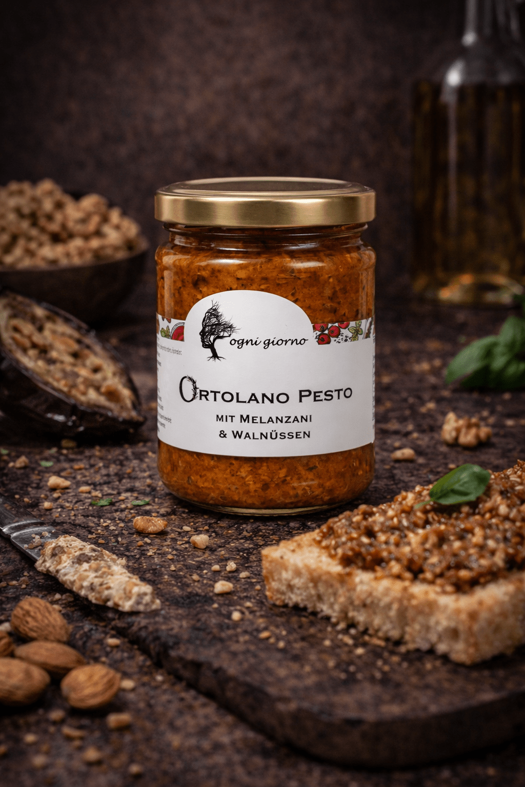 Ortolano" - Pesto mit Melanzani und Walnüssen - Godimento.at