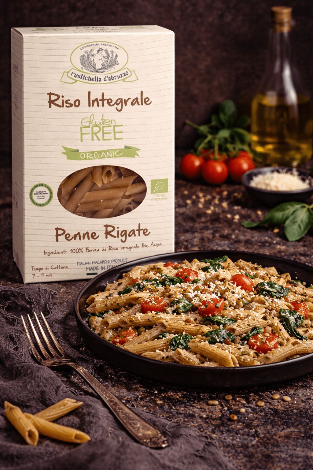 Penne Rigate Riso Integrale Bio Box - Godimento.at