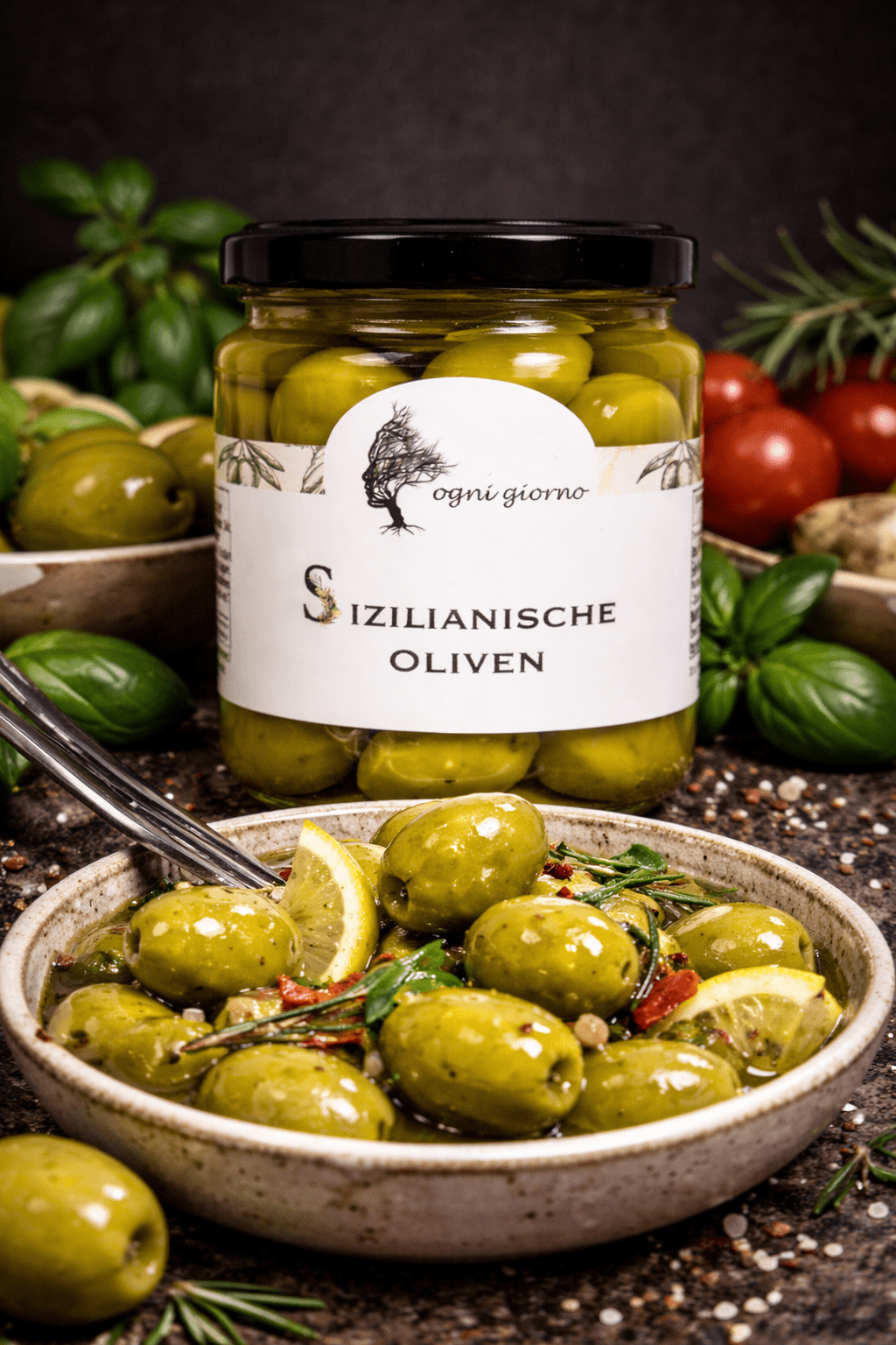 Sizilianische grüne Oliven - Godimento.at