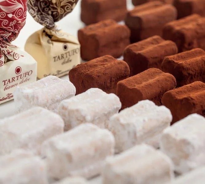 Tartufi dolci Fondente 70% e fave di cacao - Godimento.at