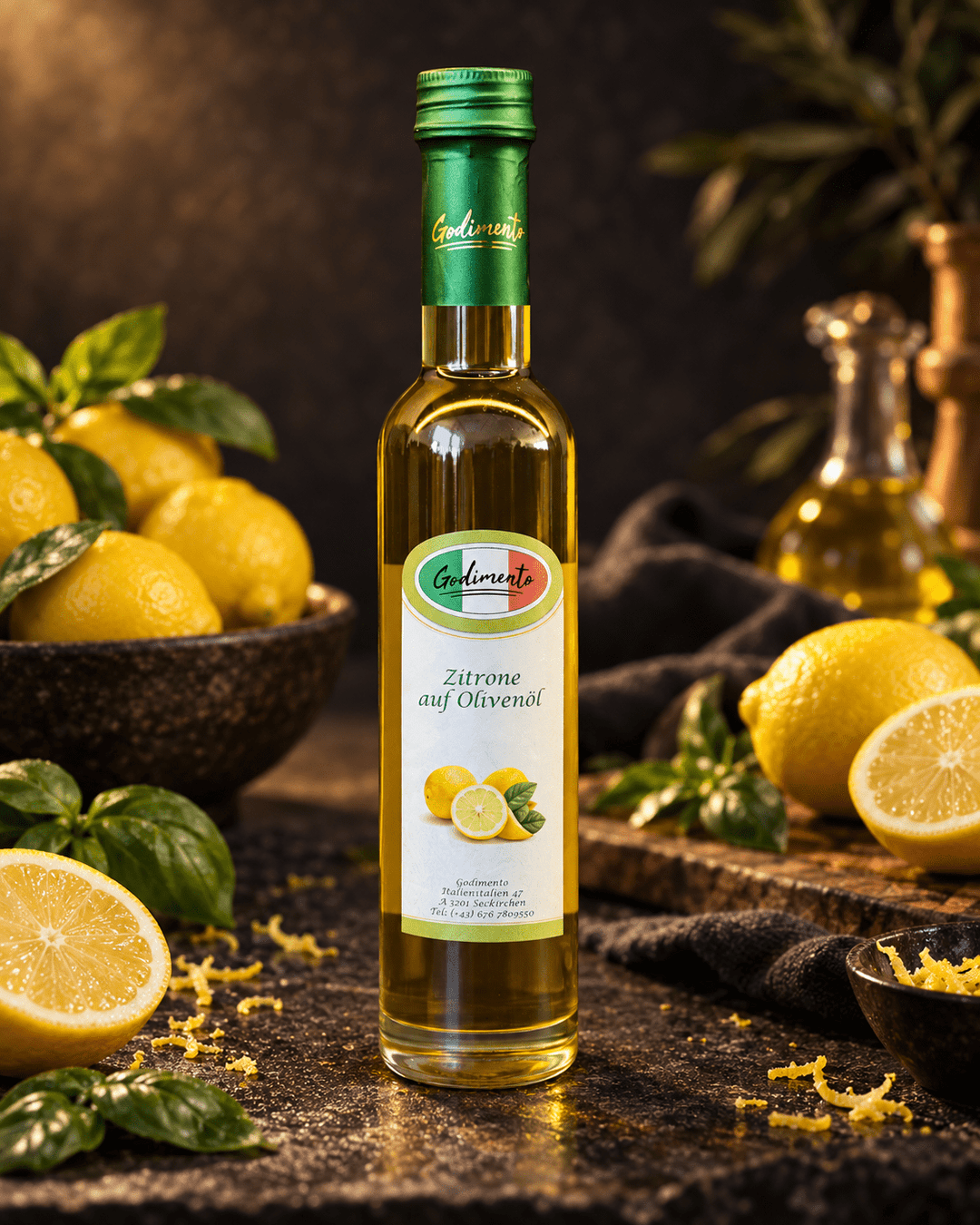 Zitrone auf Olivenöl – Italienisches Zitronen-Olivenöl - Godimento.at