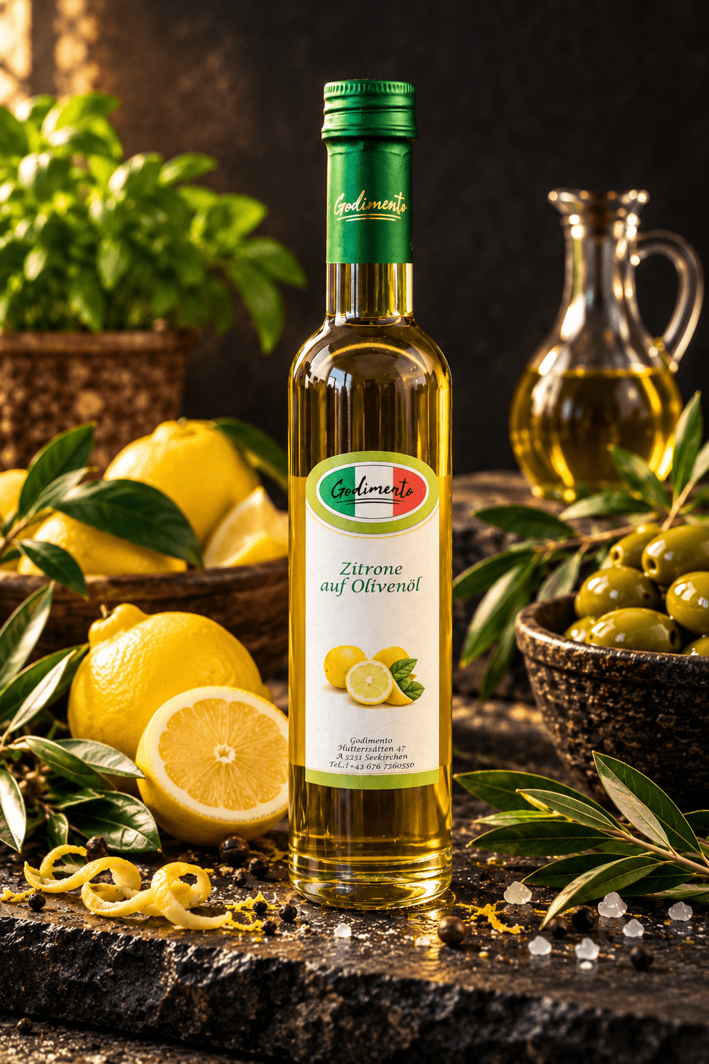 Zitrone auf Olivenöl – Italienisches Zitronen-Olivenöl - Godimento.at