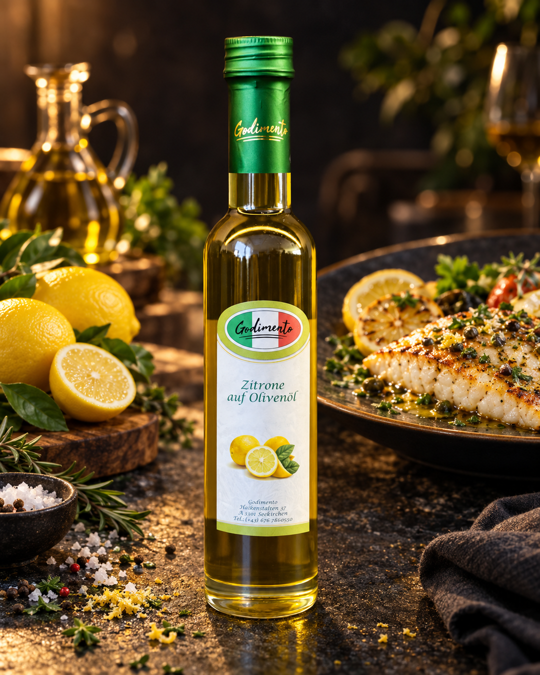 Zitrone auf Olivenöl – Italienisches Zitronen-Olivenöl - Godimento.at